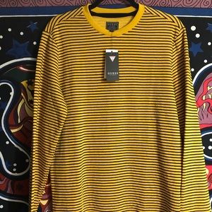 Guess LS Analog Striped Crew Tonic Zest Multi